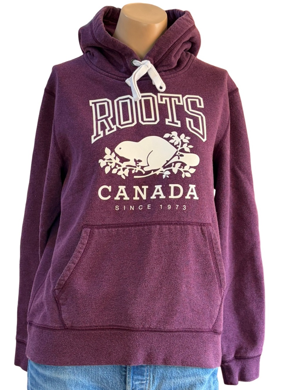 Roots Original Kanga Beaver Logo Hoodie Purple M